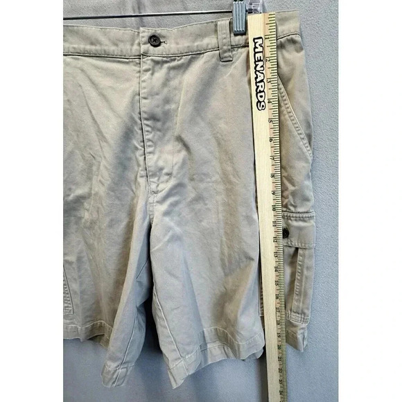 Vintage Ralph Lauren Chaps Shorts Mens 36 x9" Inseam Beige Tan Cargo Pockets Y2K - Picture 5 of 10